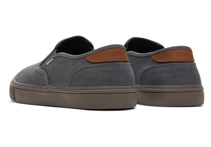 Pánské Slip On Tenisky Toms Baja Graphite Heritage Platene Tmavě Šedé | 2894AKICM