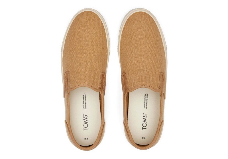 Pánské Slip On Tenisky Toms Baja Hnědé | 6752PKFJL