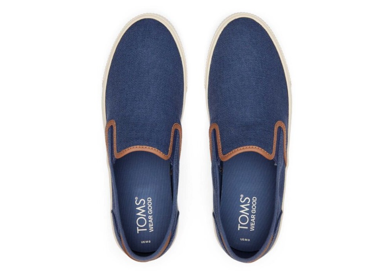 Pánské Slip On Tenisky Toms Baja Syntetická Trim Blankyt | 0935XJNBT