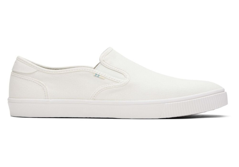 Pánské Slip On Tenisky Toms Baja White Platene Bílé | 6270OALRG