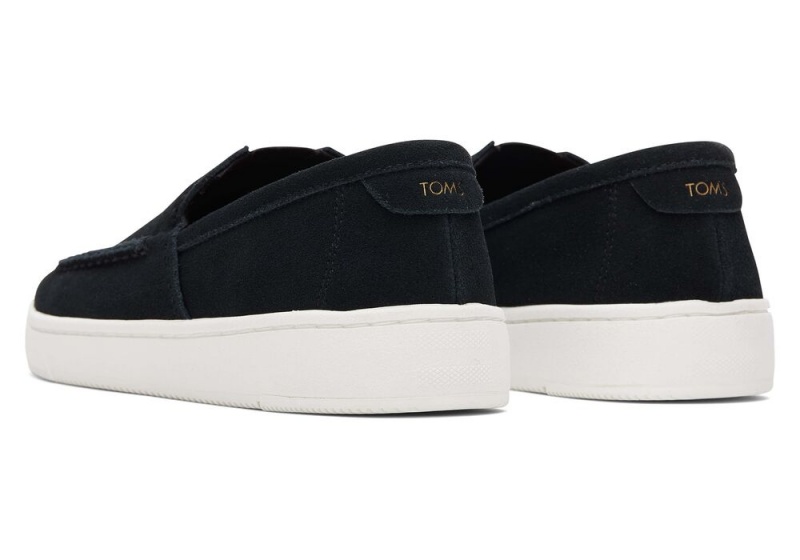 Pánské Slip On Tenisky Toms TRVL LITE Semišové Loafer Černé | 2857JHLEN