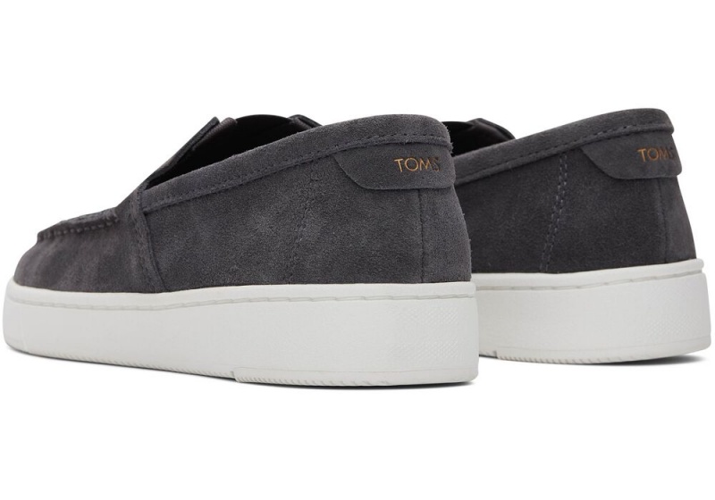 Pánské Slip On Tenisky Toms TRVL LITE Semišové Loafer Černé | 3284PUTHA