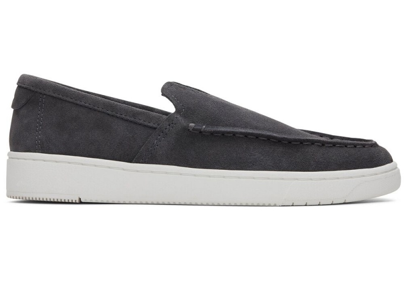 Pánské Slip On Tenisky Toms TRVL LITE Semišové Loafer Černé | 3284PUTHA