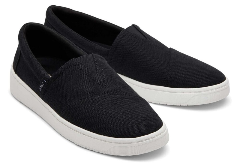 Pánské Slip On Tenisky Toms TRVL LITE Černé | 6120DPYNB