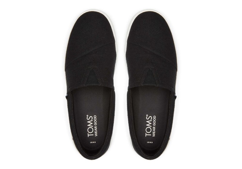 Pánské Slip On Tenisky Toms TRVL LITE Černé | 6120DPYNB