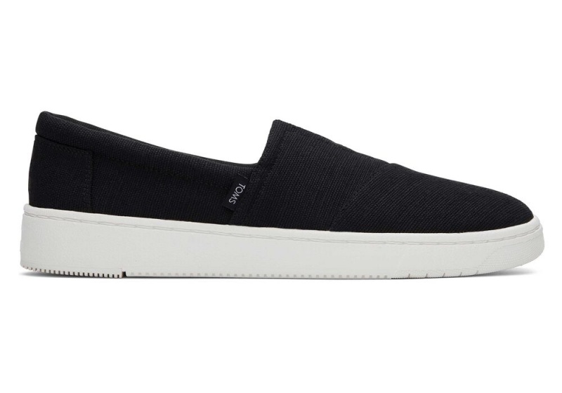 Pánské Slip On Tenisky Toms TRVL LITE Černé | 6120DPYNB