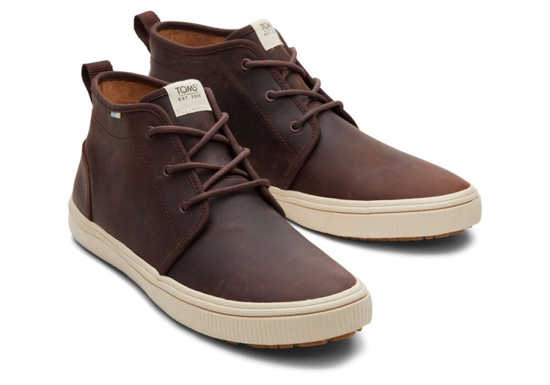 Pánské Tenisky Toms Carlo Mid Terrain Vody Resistant Hnědé | 4081KTVZS