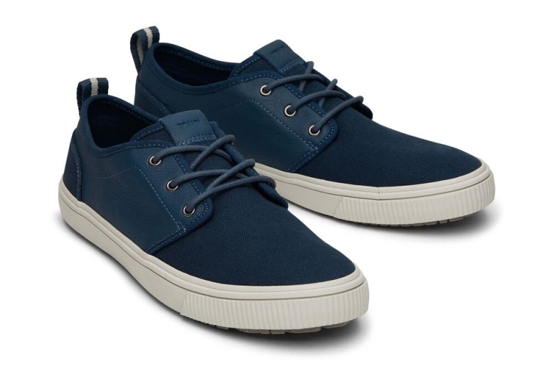 Pánské Tenisky Toms Carlo Terrain Læder Vody Resistant Tmavě Indigo | 7842DUXYQ