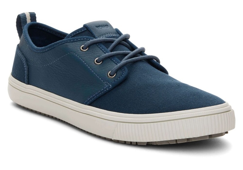 Pánské Tenisky Toms Carlo Terrain Læder Vody Resistant Tmavě Indigo | 7842DUXYQ