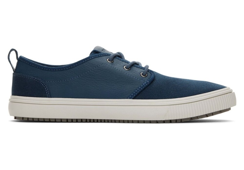 Pánské Tenisky Toms Carlo Terrain Læder Vody Resistant Tmavě Indigo | 7842DUXYQ