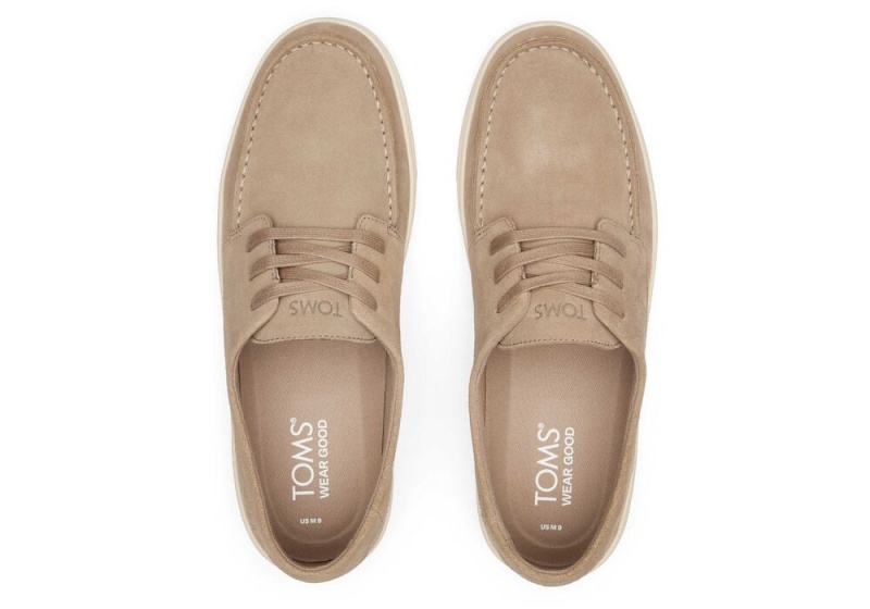 Pánské Tenisky Toms TRVL LITE London Taupe Semišové Loafer Tmavě Šedé | 9802BNYQS